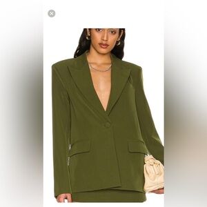 Camila Coelho Olive Blazer and Skort SET
